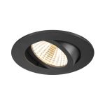 SLV New Tria 68 Spot Aluminium Czarny Okrągła 8.3W 750lm 38D - 930 Ciepła Biel | Aukko 68mm -  Najlepsze Renderowanie Kolorów - Ściemnianie 