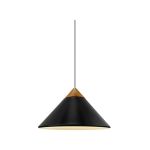 DFTP by Nordlux Kinto Lampa Wisząca Metal i Drewno Czarny | 420mm - Nadaje Się Do E27
