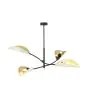 Emibig Lampa sufitowa Lotus Stal Czarny | Nadaje Się Do 4x E14 - Max 10W