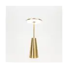 Eglo Lampa Stołowa Piccola Stal Złoty 2W 270lm - 824-830-840 CCT | IP54 - Touch Ściemnianie - USB-C